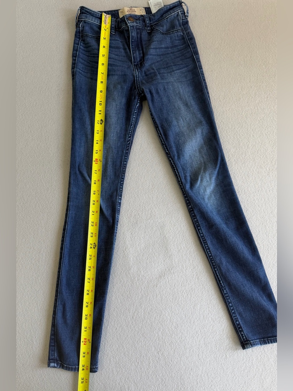 Hollister Jean Legging High Rise w24/27 Women's Blue Stretch Denim - Picture 8 of 11